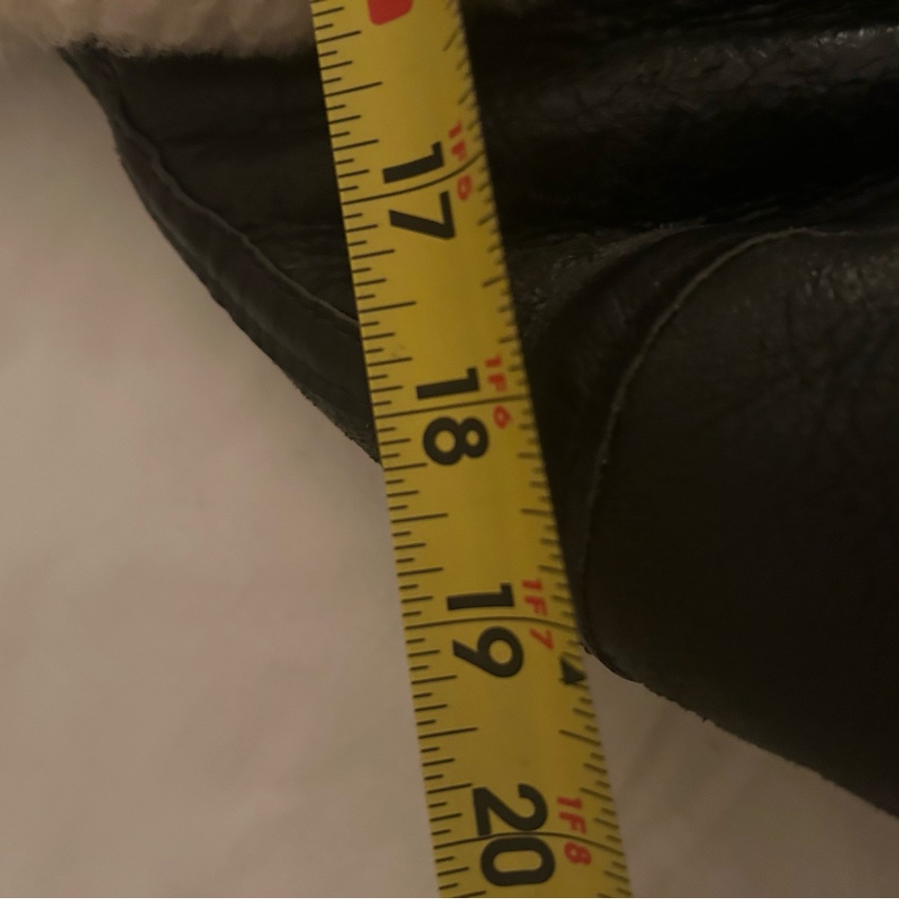 VINTAGE SCHOTT BROS TYPE-B Men’s Medium Black Shearling Jacket - Picture 10 of 11